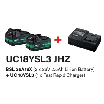 HIKOKI STARTER PACK 36V UC18YSL3 JHZ